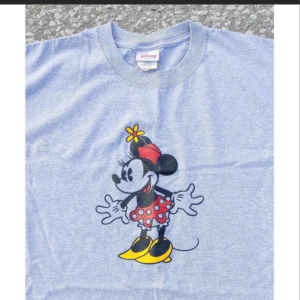 Vtg 2000s Disney Store Minnie Mouse Sparkle Graphic Tee XL Y2K